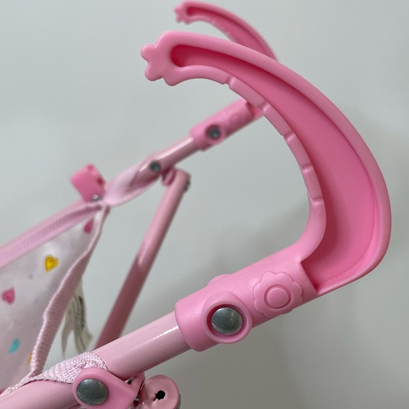 Disney Baby Doll Stroller Pink Satin Hearts Princess Doll Stroller - Picture 12 of 15